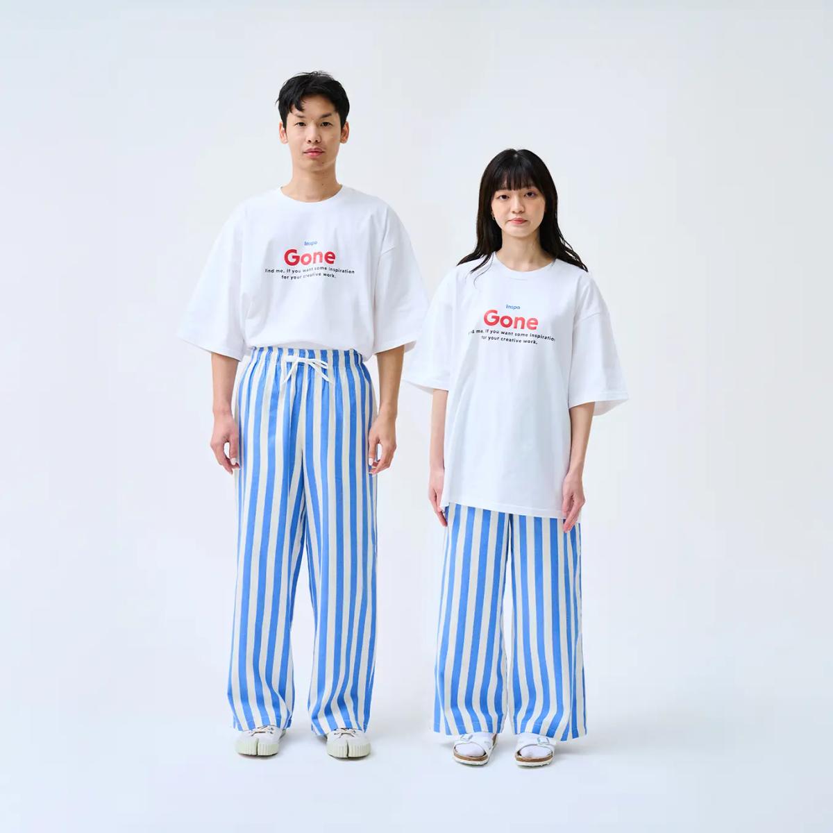 Inspo Gone Bold Stripes Trousers – Blue & White รูปที่ 4