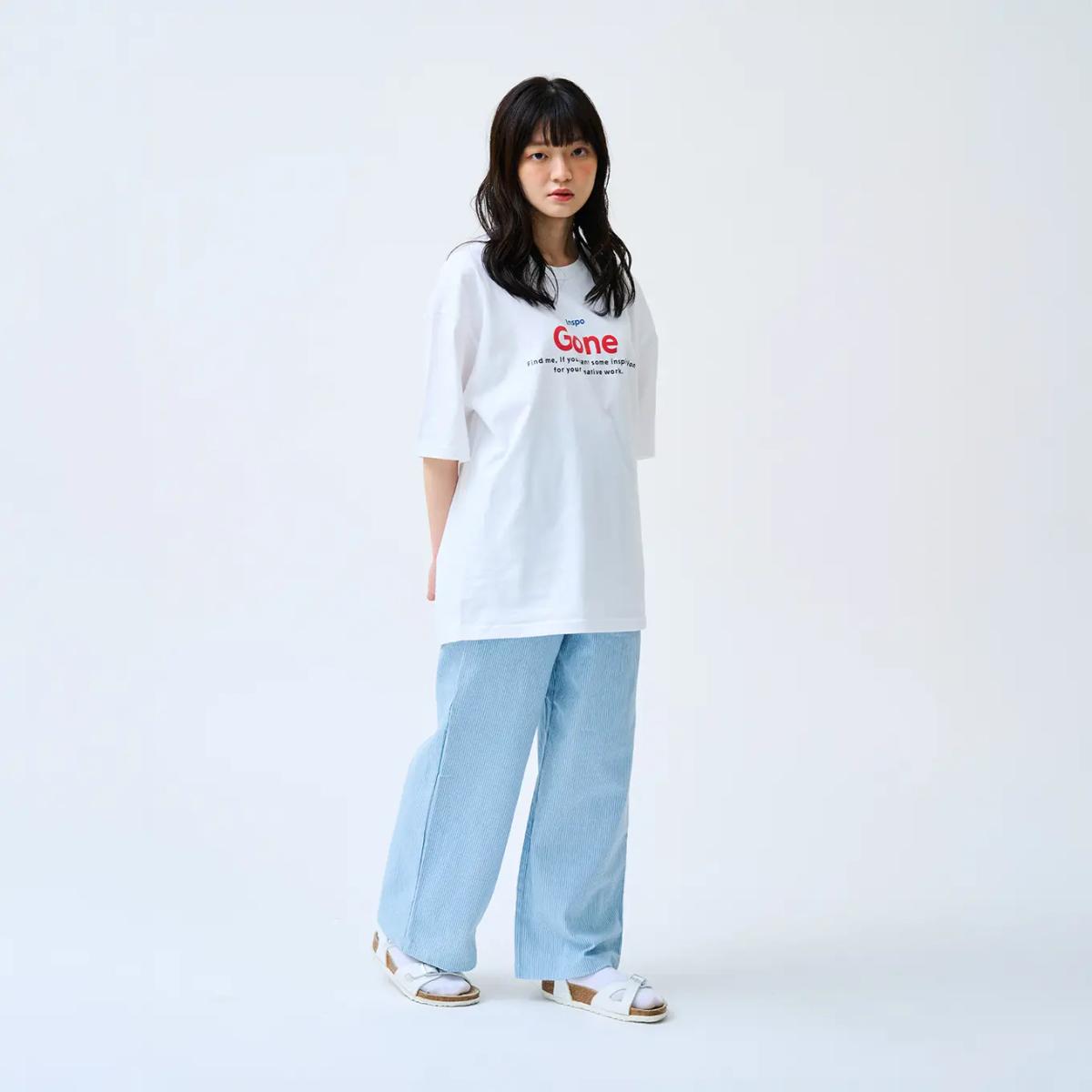 Inspo Gone Subtle Stripes Trousers – Light Blue รูปที่ 5