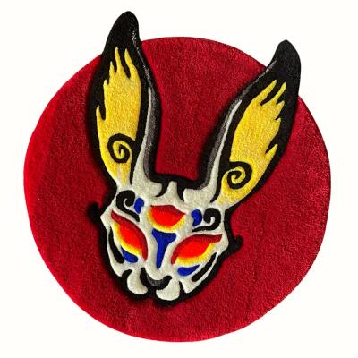 Red BakeNeko Rug แมวปีศาจ