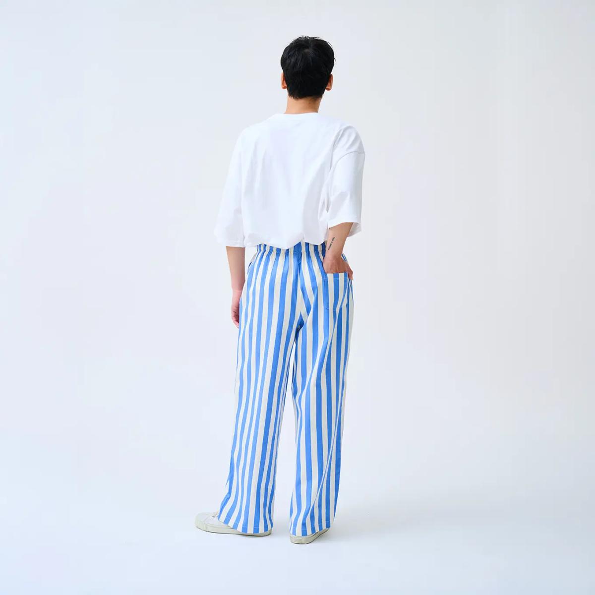 Inspo Gone Bold Stripes Trousers – Blue & White รูปที่ 2