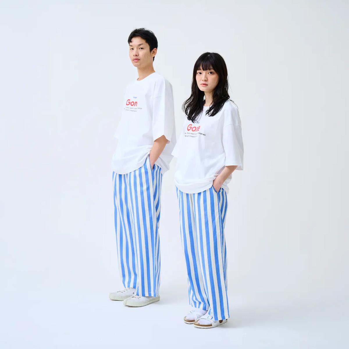Inspo Gone Bold Stripes Trousers – Blue & White รูปที่ 3
