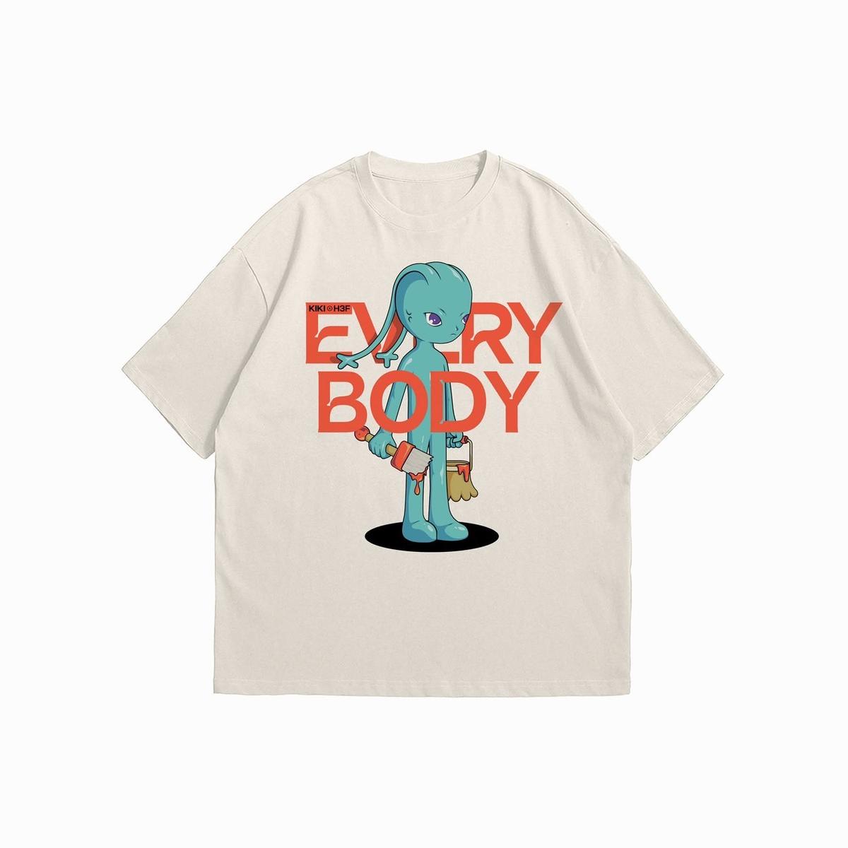 เสื้อวง KIKI ลาย Everybody (2025) – เสื้อสีขาววนิลา
